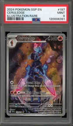 Pokemon Ceruledge Surging Sparks Illustration Rare #197 PSA 9 Mint - Image 1