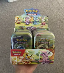 Pokemon TCG Prismatic Evolutions Mini Tin Display Case Unsealed 🌟| NEW ✅| X8 ✅ - Image 1