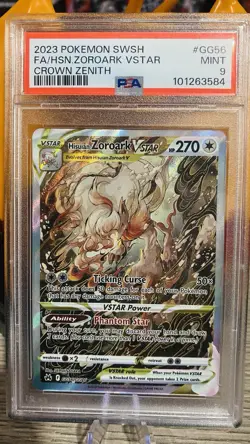 HISUIAN ZOROARK VSTAR 2023 POKEMON Sword & Shield CROWN ZENITH #GG56 PSA 9 MINT - Image 1