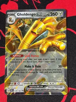 Pokemon TCG Gholdengo EX 139/182 Double Rare Paradox Rift UK - Image 1