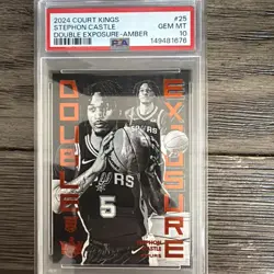 2024-25 Panini Court Kings - Double Exposure Stephon Castle #25 (RC) 3/99 PSA 10 - Image 1