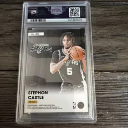 2024-25 Panini Court Kings - Double Exposure Stephon Castle #25 (RC) 3/99 PSA 10 - Image 2