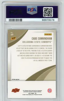 2022 Panini VIP Giraffe #69 Cade Cunningham PSA 10 GEM MT POP 2 - Image 2