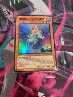 YUGIOH - MERMAIL ABYSSDINE - SUPER RARE - 1ST ED - CBLZ - NM - Image 1