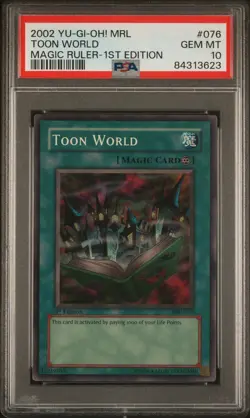 Toon World MRL-076 1st Edition Super Rare Yugioh PSA 10 *623 - Image 1