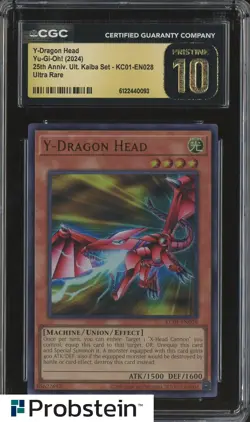 2024 Yu-Gi-Oh! 25th Anniversary Kaiba #KC01-EN028 Y-Dragon Head CGC 10 PRISTINE - Image 1
