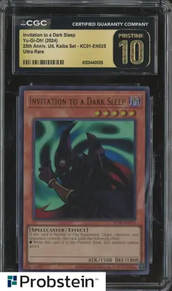 2024 Yu-Gi-Oh! 25th Anniversary Kaiba Invitation to a Dark Sleep CGC 10 PRISTINE - Image 1