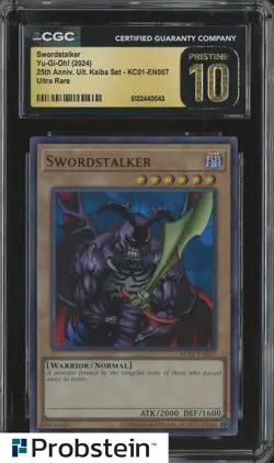 2024 Yu-Gi-Oh! 25th Anniversary Kaiba #KC01-EN007 Swordstalker CGC 10 PRISTINE - Image 1