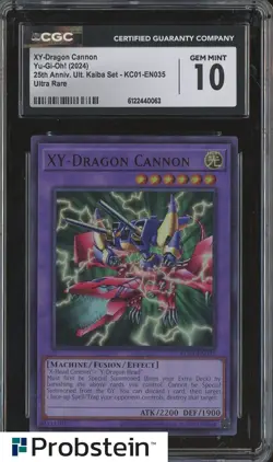 2024 Yu-Gi-Oh! 25th Anniversary Kaiba #KC01-EN035 XY-Dragon Cannon CGC 10 - Image 1