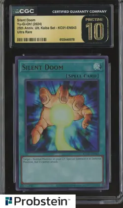 2024 Yu-Gi-Oh! 25th Anniversary Kaiba #KC01-EN043 Silent Doom CGC 10 PRISTINE - Image 1