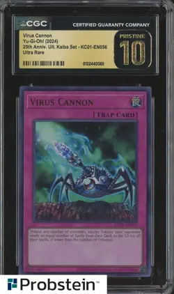 2024 Yu-Gi-Oh! 25th Anniversary Kaiba #KC01-EN056 Virus Cannon CGC 10 PRISTINE - Image 1