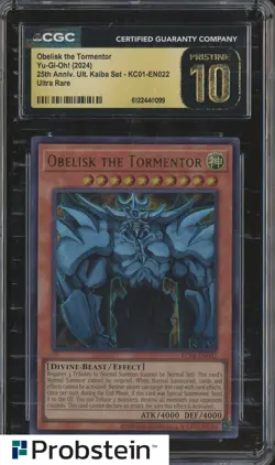 2024 Yu-Gi-Oh! 25th Anniversary Kaiba 022 Obelisk the Tormentor CGC 10 PRISTINE - Image 1