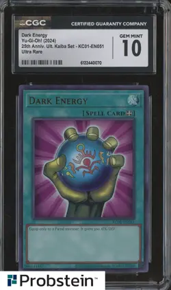 2024 Yu-Gi-Oh! 25th Anniversary Kaiba #KC01-EN051 Dark Energy CGC 10 GEM MINT - Image 1