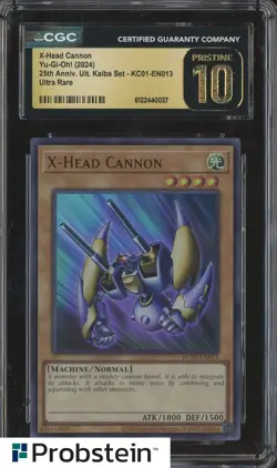 2024 Yu-Gi-Oh! 25th Anniversary Kaiba #KC01-EN013 X-Head Cannon CGC 10 PRISTINE - Image 1