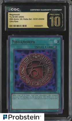 2024 Yu-Gi-Oh! 25th Anniversary Kaiba #KC01-EN050 Megamorph CGC 10 PRISTINE - Image 1