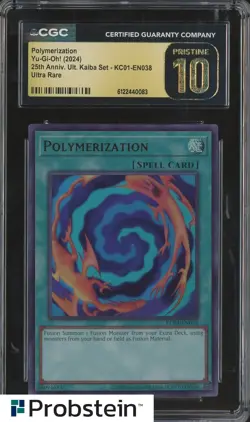 2024 Yu-Gi-Oh! 25th Anniversary Kaiba #KC01-EN038 Polymerization CGC 10 PRISTINE - Image 1