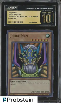 2024 Yu-Gi-Oh! 25th Anniversary Kaiba #KC01-EN006 Judge Man CGC 10 PRISTINE - Image 1