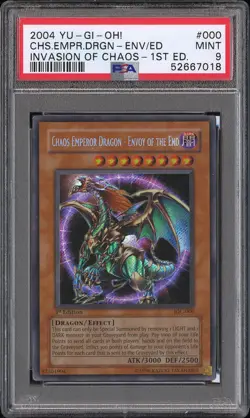 Chaos Emperor Dragon - Envoy Of The End IOC-000 1st Edition Yugioh PSA 9 *018 - Image 1