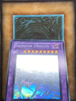 Yugioh Rainbow Dragon / Chaos Neos GLAS-EN036 Ghost Rare 1st Ed MISPRINT VLP - Image 3