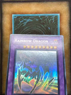Yugioh Rainbow Dragon / Chaos Neos GLAS-EN036 Ghost Rare 1st Ed MISPRINT VLP - Image 4