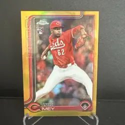 Topps Chrome Update 2025 Rookie Gold Border Luis Mey #USC140 Reds #50/50 - Image 1