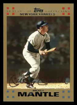 Mickey Mantle New York Yankees 2007 Topps Gold #7 SN /2007 - Image 1