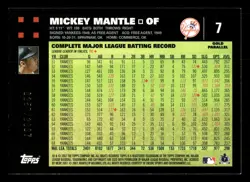 Mickey Mantle New York Yankees 2007 Topps Gold #7 SN /2007 - Image 2
