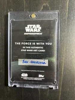 Star Wars Hyperspace Kashyyk Art Sketch Card Scout Trooper Eric Medina Auto 1/1 - Image 2