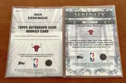 Noa Essengue 2 Card Rookie Lot Chicago Bulls Chrome Autograph Issue Serenity - Image 2
