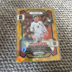 Ollie Watkins 2026 Panini Prizm Monopoly FIFA World Cup Gold Cracked Ice Prizm - Image 1