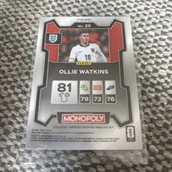 Ollie Watkins 2026 Panini Prizm Monopoly FIFA World Cup Gold Cracked Ice Prizm - Image 2