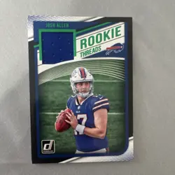 2018 Panini Donruss Josh Allen Rookie Threads Buffalo Bills Rookie Card - Image 1