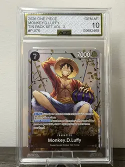 MONKEY D. LUFFY AGS 10 2026 ONE PIECE EN #P-075 TIN PACK SET VOLUME 2 PROMO 7312 - Image 1