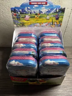 Pokemon TCG 10x Mega Evolution Ascended Heroes Mini Tin DISPLAY Sealed-NEW!! - Image 2