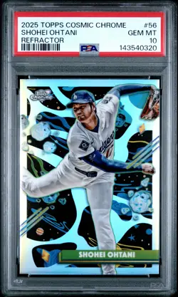 2025 TOPPS COSMIC CHROME REFRACTOR #56 SHOHEI OHTANI PSA 10 - Image 1