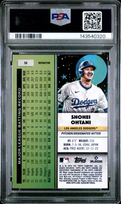 2025 TOPPS COSMIC CHROME REFRACTOR #56 SHOHEI OHTANI PSA 10 - Image 2