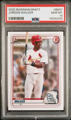 2020 Bowman Draft - Jordan Walker #BD-57 (RC). PSA 10 GEM MT. - Image 1
