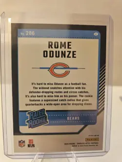 2024 Panini Donruss Optic - Rated Rookie Rome Odunze #286 Holo Prizm (RC) - Image 2