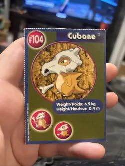 VTG Vintage POKEMON Cubone 104 Pokemon TRADING CARD Burger King TCG Nintendo HTF - Image 1
