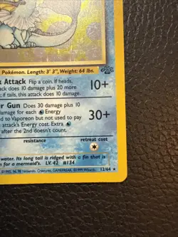 Pokemon Vaporeon Jungle 28/64 Rare Holo Base Set Jungle Card - Image 5