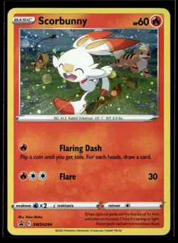 Scorbunny - (Cosmos Holo) SWSH244 Promo Cards NM EN-789 - Image 1