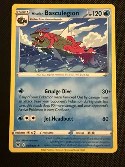 POKEMON TCG: HISUIAN BASCULEGION 044/189 ASTRAL RADIANCE NON HOLO RARE CARD NM - Image 1