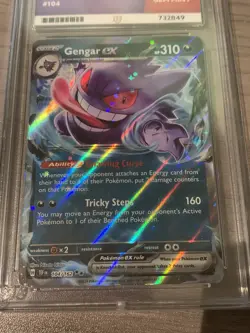 ACE 10 Gengar 104/162 Double Rare Temporal Forces Pokemon Card Perfect Subs - Image 2