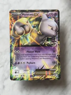 JUMBO Pokemon Mewtwo EX Promo Holo Cards XY183 170 HP Oversized Card English - Image 1