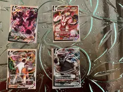 Pokemon TCG VMAX Holo Card Lot - 9 Cards, Lycanroc, Aggron, Gyarados - Image 4