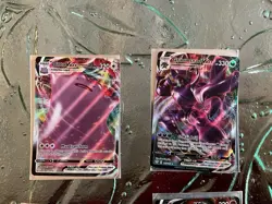 Pokemon TCG VMAX Holo Card Lot - 9 Cards, Lycanroc, Aggron, Gyarados - Image 5