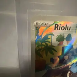 Pokemon Riolu 215/198 SV01 Scarlet & Violet Illustration Rare Full Art Holo Card - Image 3