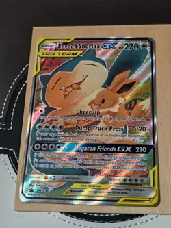 Eevee & Snorlax GX Tag Team SM169 Black Star Promo Pokemon Card 2019 - Image 1