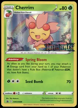 Pokemon Cherrim Promo SWSH: Sword & Shield Promo Cards SWSH088 NM Holo Stamped - Image 1