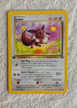 Pokemon TCG Eevee Jungle 1st Edition Card 51/64, Regular, Near Mint NM - Image 1